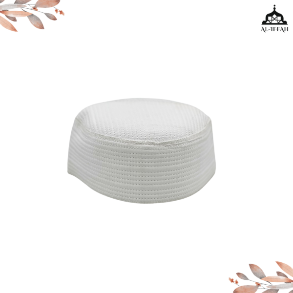 Plain white fancy Islamic cap (Topi) AI - 245 - Image 7