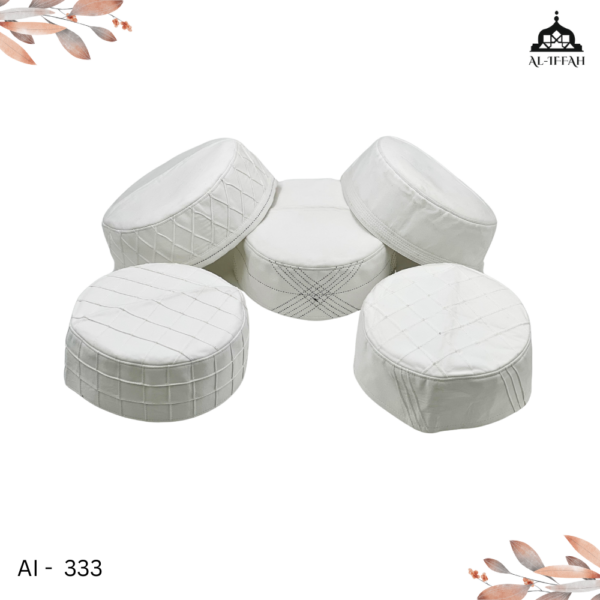 White Blended Islamic cap (Topi) AI - 333 - Image 9